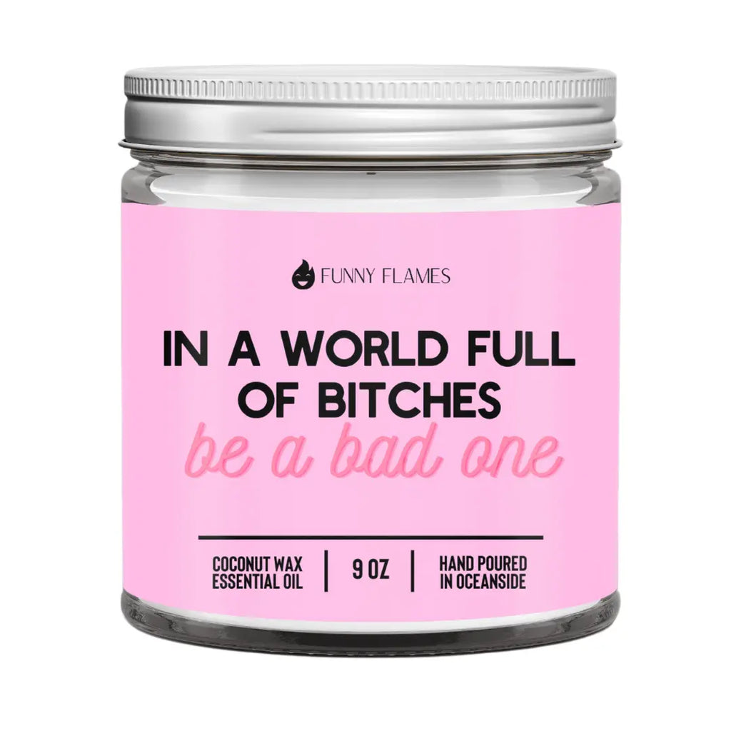 In A World Full Of Bitches, Be A Bad One DC-Funny Candle Co