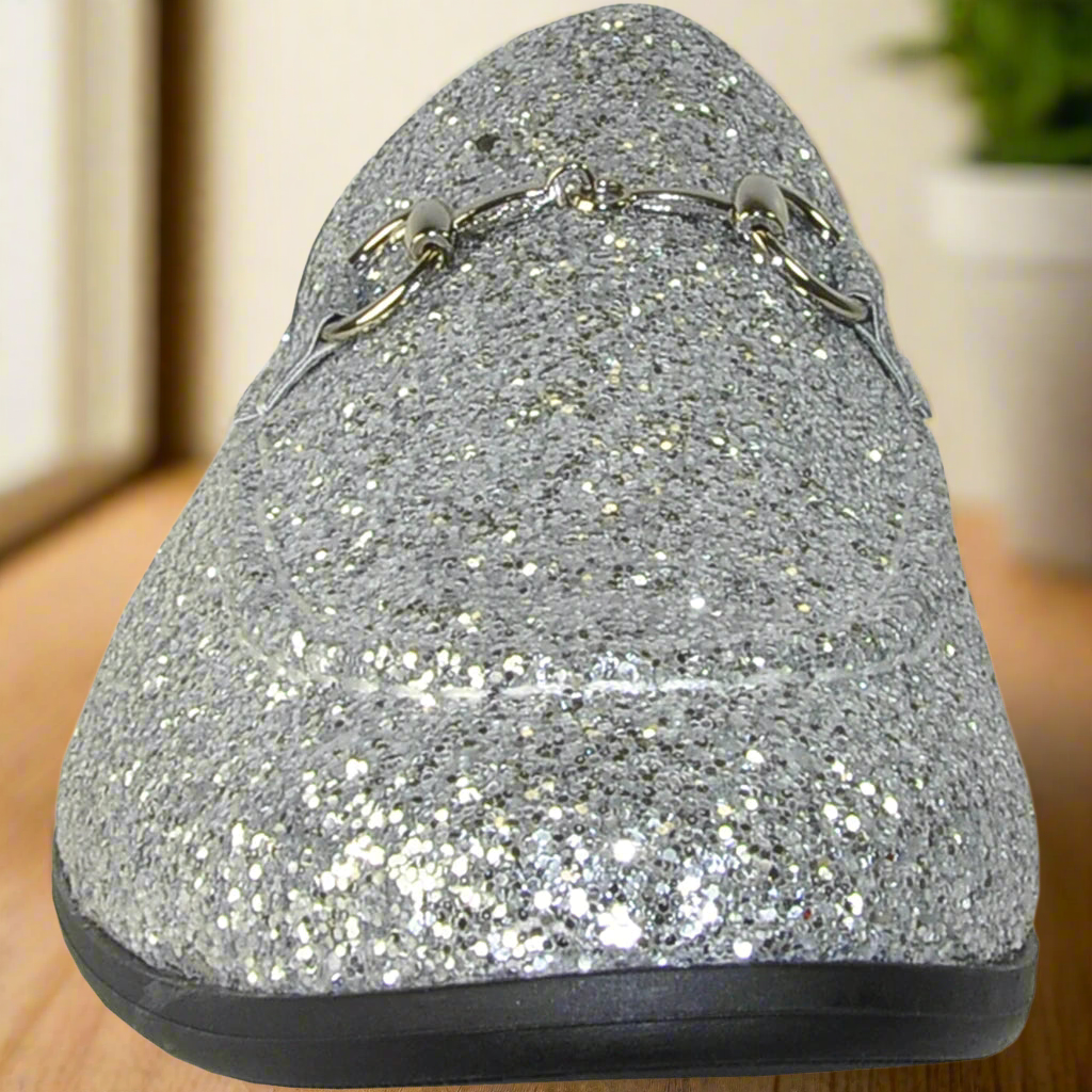 BRAVO 1 Silver Glitter Tuxedo & Prom Shoes - Premium Formal Footwear