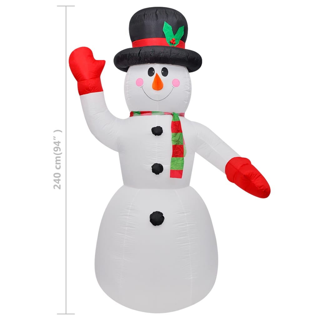 8ft Christmas Inflatable Snowman - Holiday Yard Decoration