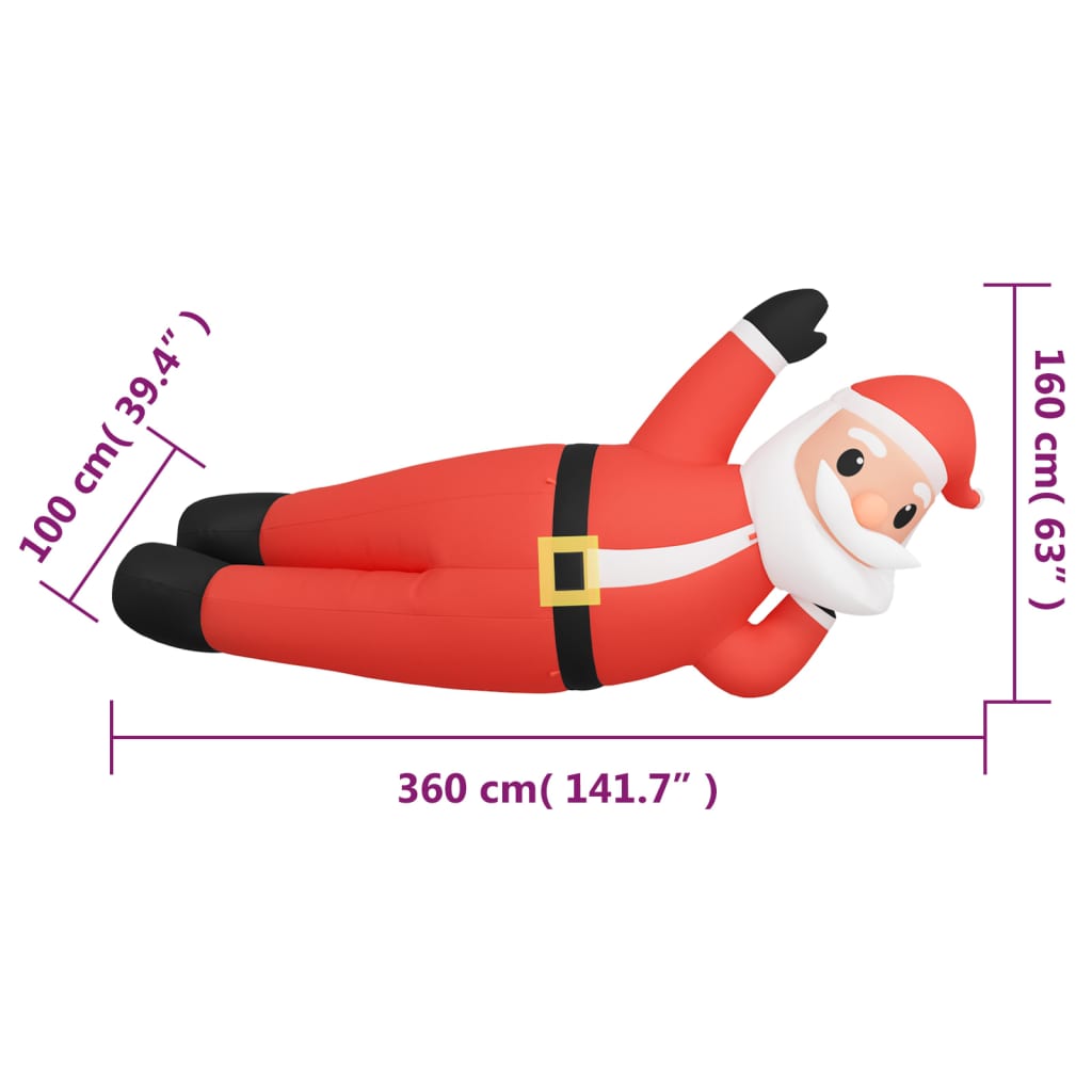 LED Christmas Inflatable Santa 63" - Holiday Yard Decoration