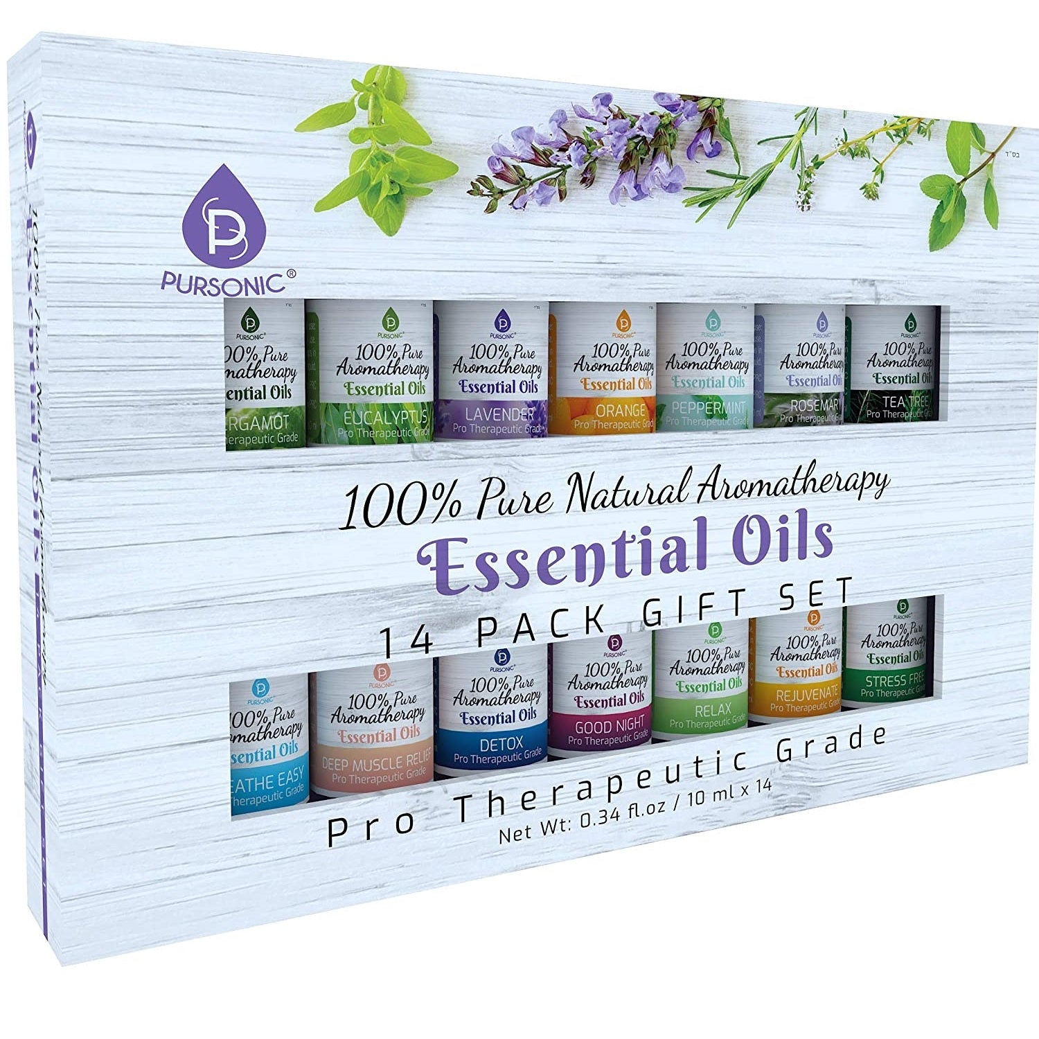 Essential Oils Set - 14 Pack Premium Aromatherapy Collection