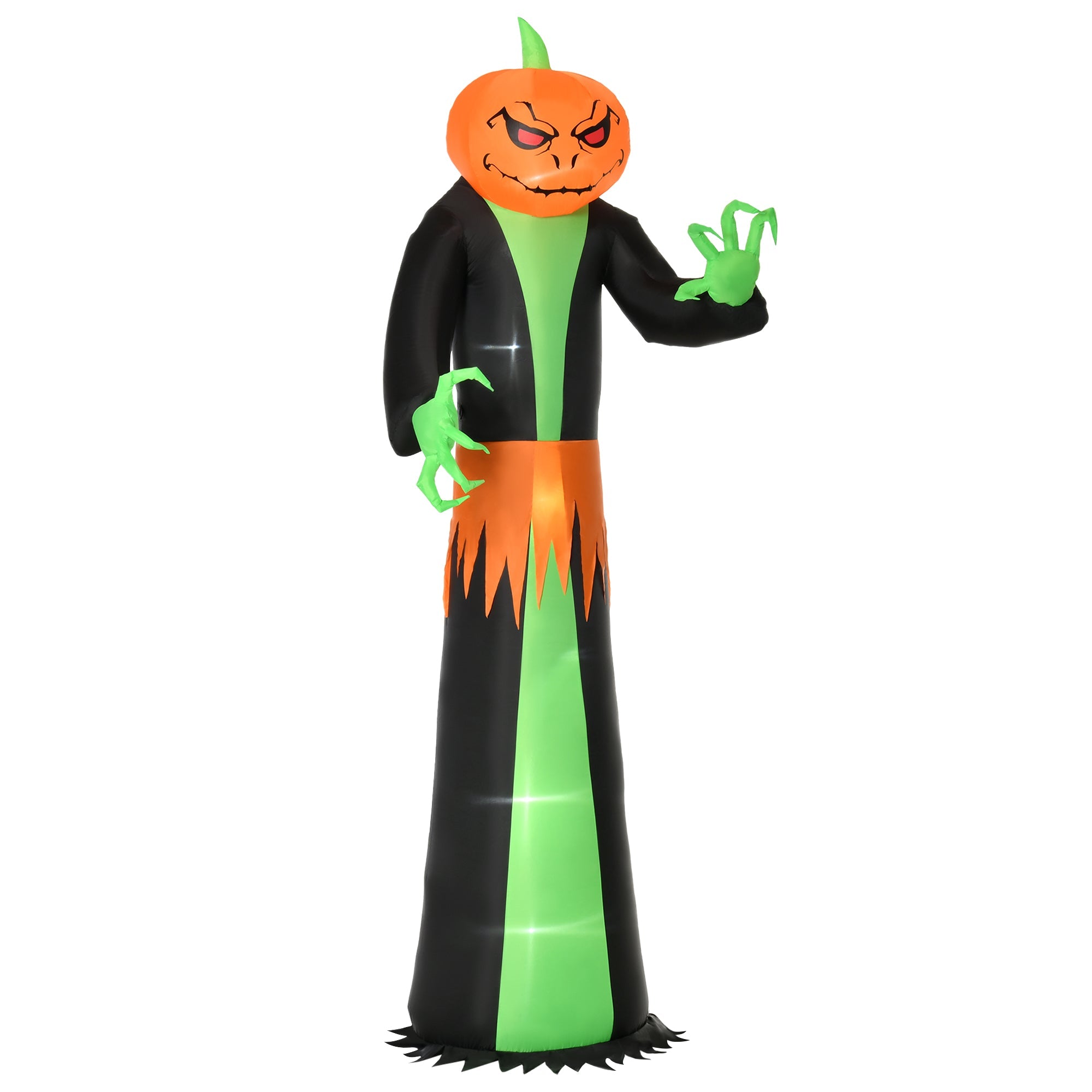 9ft LED Halloween Pumpkin Ghost Inflatable - Outdoor Spooky Decoration