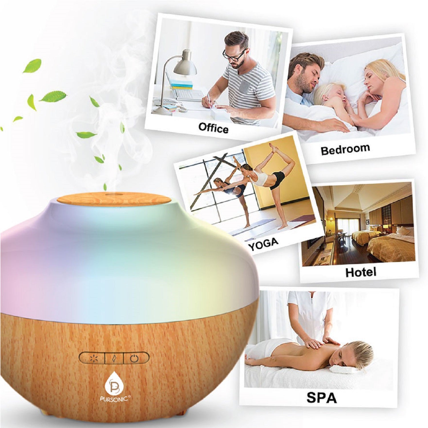 Essential Oil Aroma Diffuser - Ultrasonic Aromatherapy Humidifier