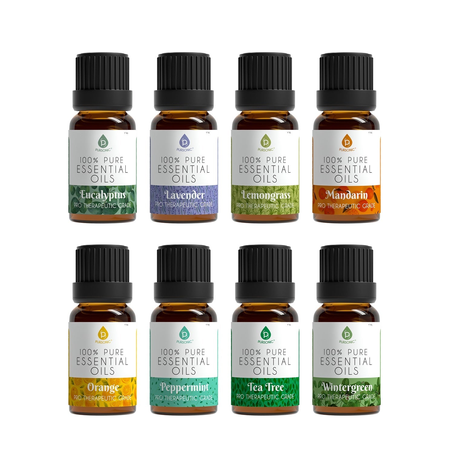 Essential Oils Set - 8 Pack Pure Aromatherapy Collection