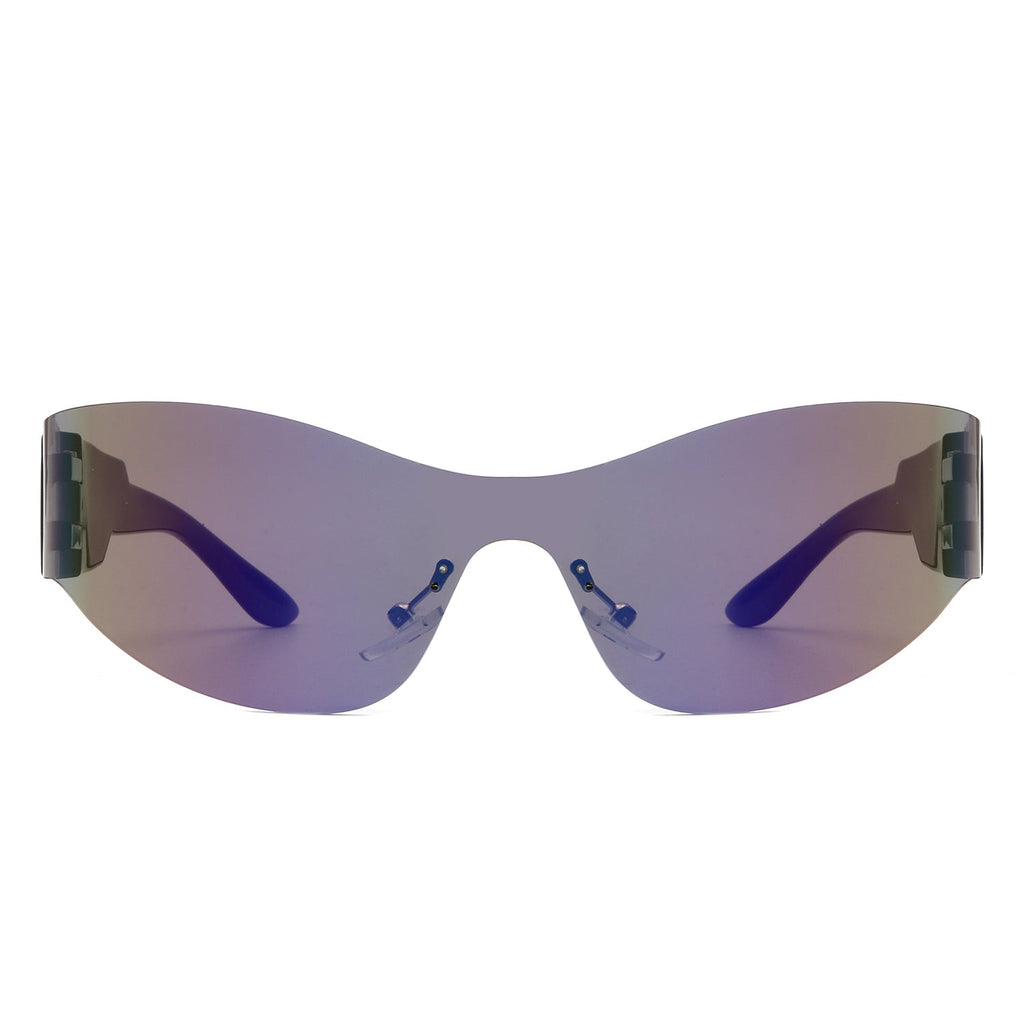 Galadriel - Futuristic Mirrored Cyberpunk Sport Sunglasses-4