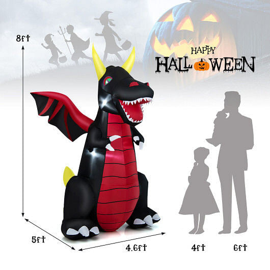Halloween Inflatable Arch with LED Lights - Spooky Yard Decor - ExOticOOl