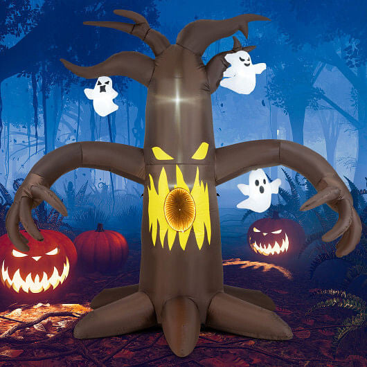 7.8ft Halloween Scary Dead Tree Inflatable with Ghost - Spooky Yard Decoration