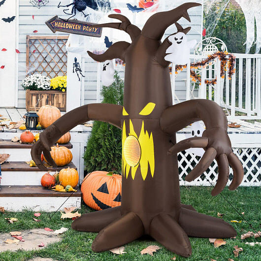 7.8ft Halloween Scary Dead Tree Inflatable with Ghost - Spooky Yard Decoration