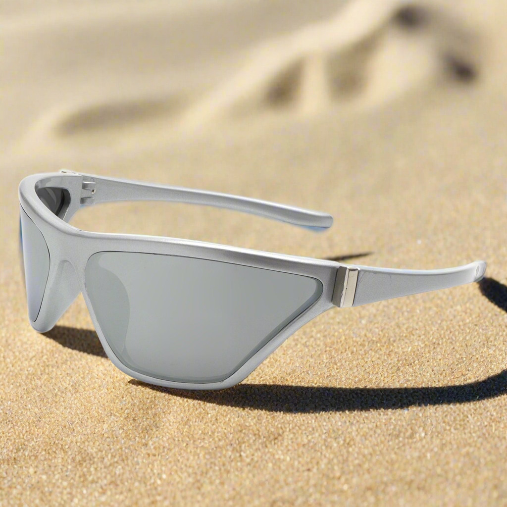 Luminize - Square Mirrored Wrap Around Sport Sunglasses Cramilo Eyewear