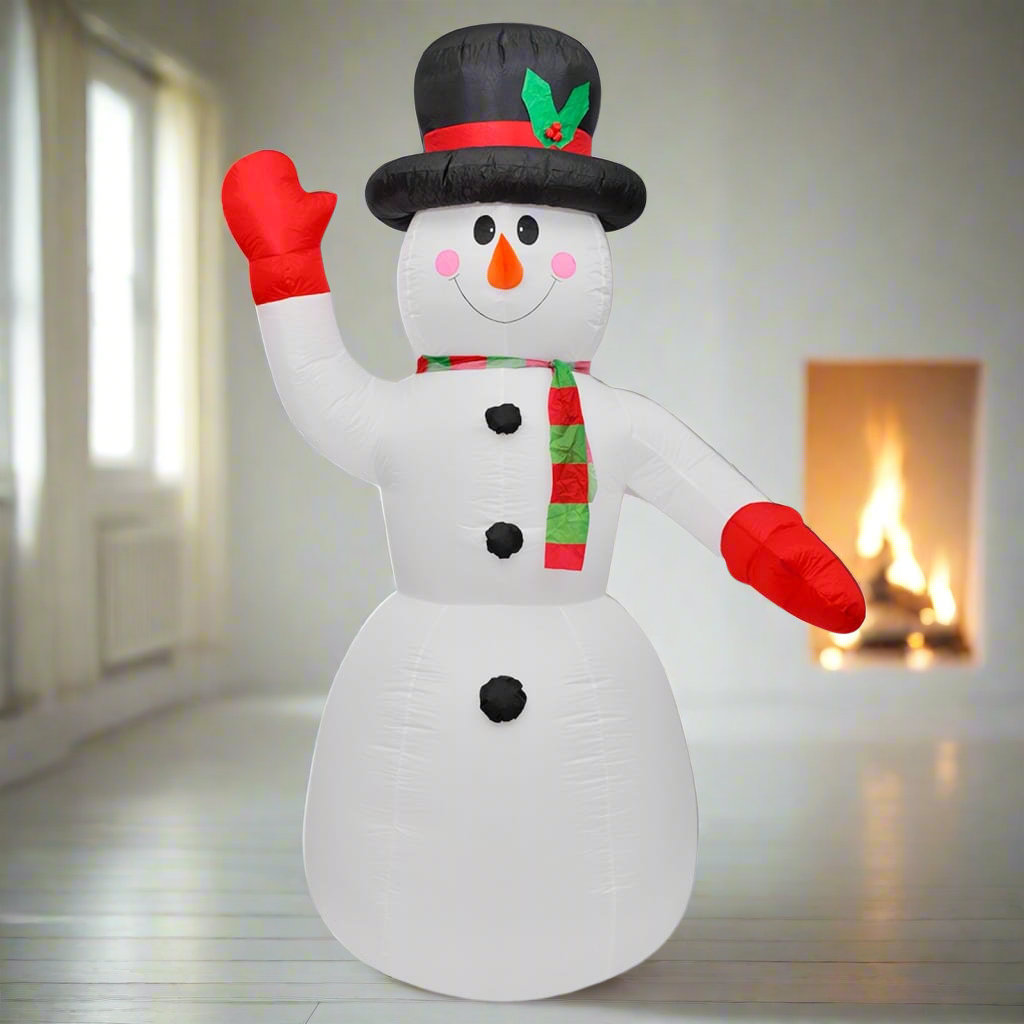 8ft Christmas Inflatable Snowman - Holiday Yard Decoration