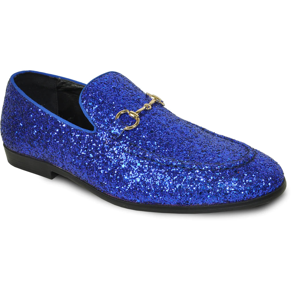 BRAVO Blue Glitter Tuxedo & Prom Shoes - Vibrant Formal Footwear