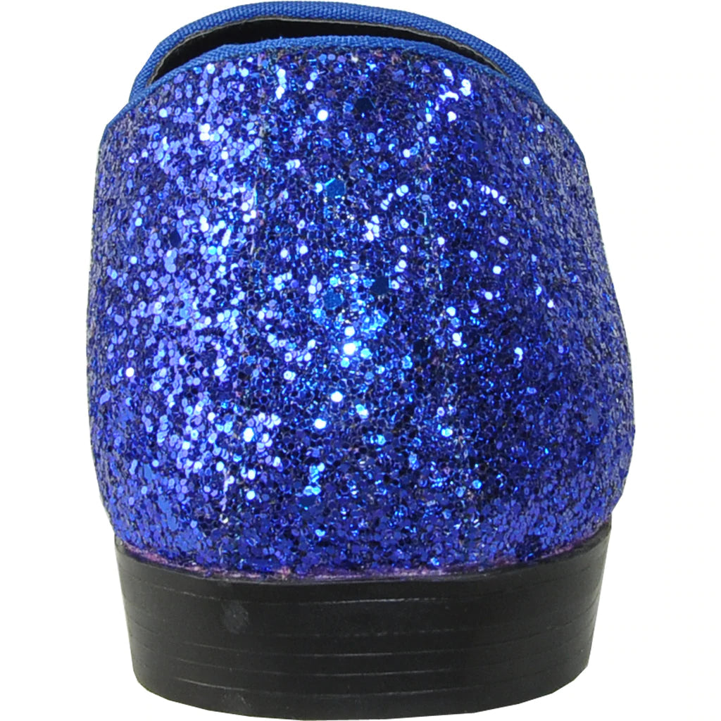 BRAVO Blue Glitter Tuxedo & Prom Shoes - Vibrant Formal Footwear