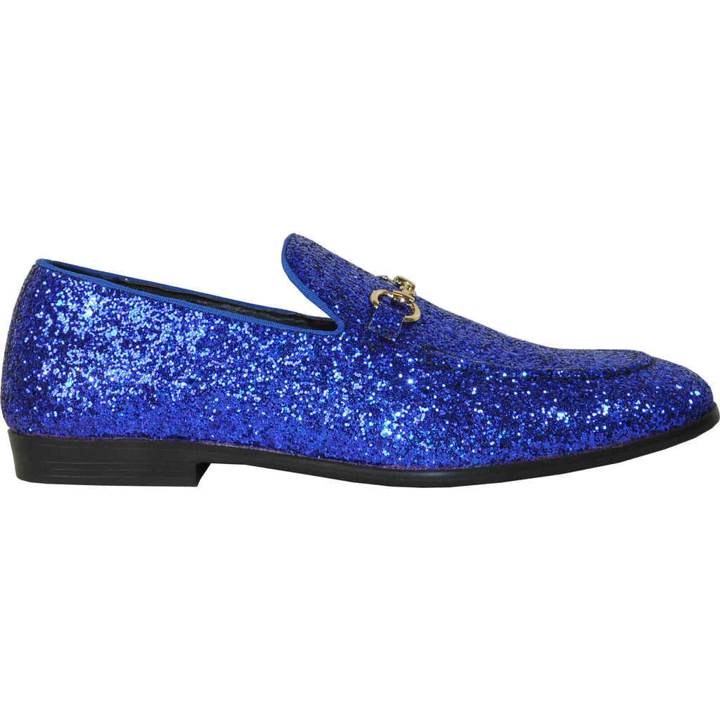 BRAVO Blue Glitter Tuxedo & Prom Shoes - Vibrant Formal Footwear