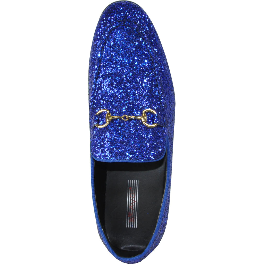 BRAVO Blue Glitter Tuxedo & Prom Shoes - Vibrant Formal Footwear