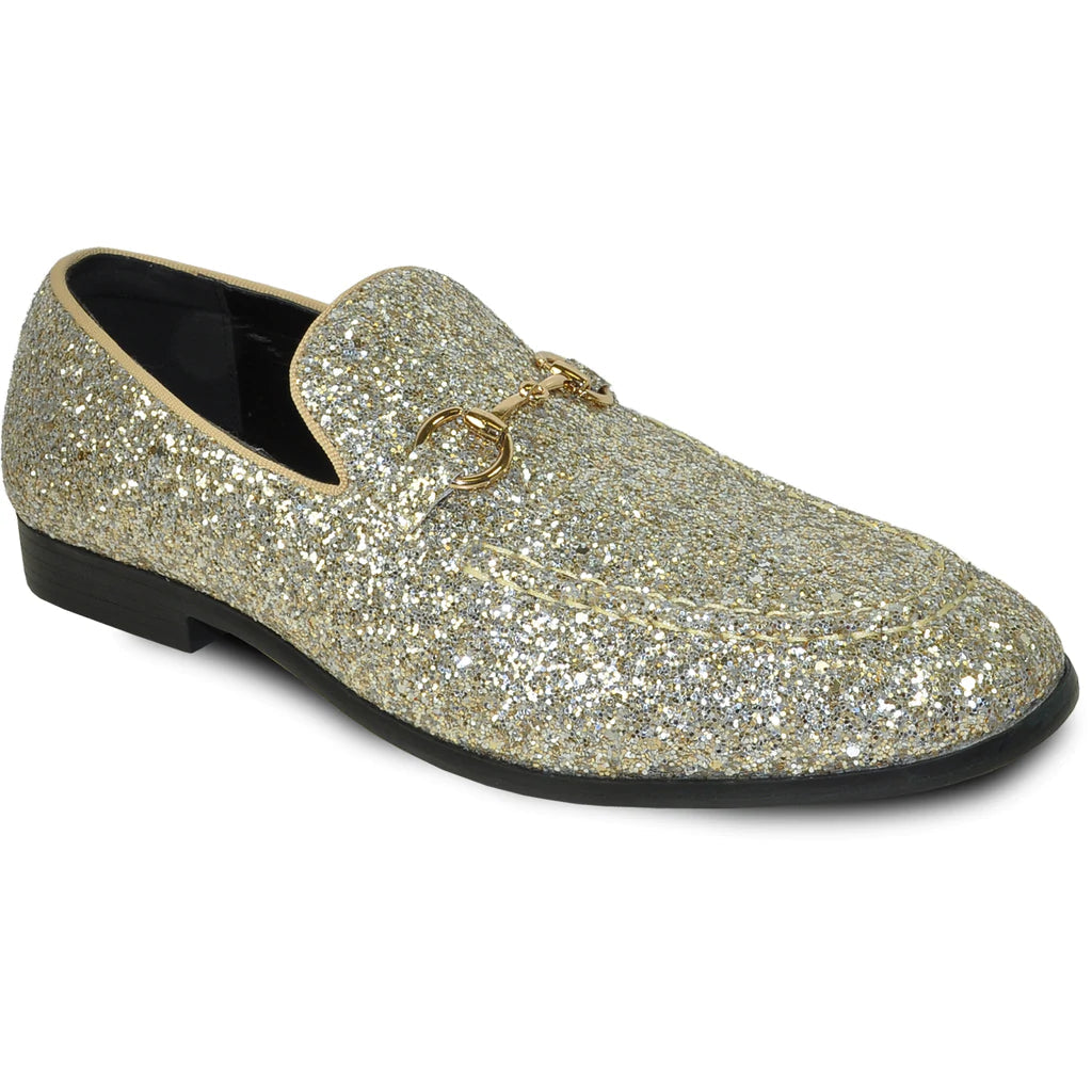 BRAVO Gold Glitter Tuxedo & Prom Shoes - Luxurious Formal Footwear
