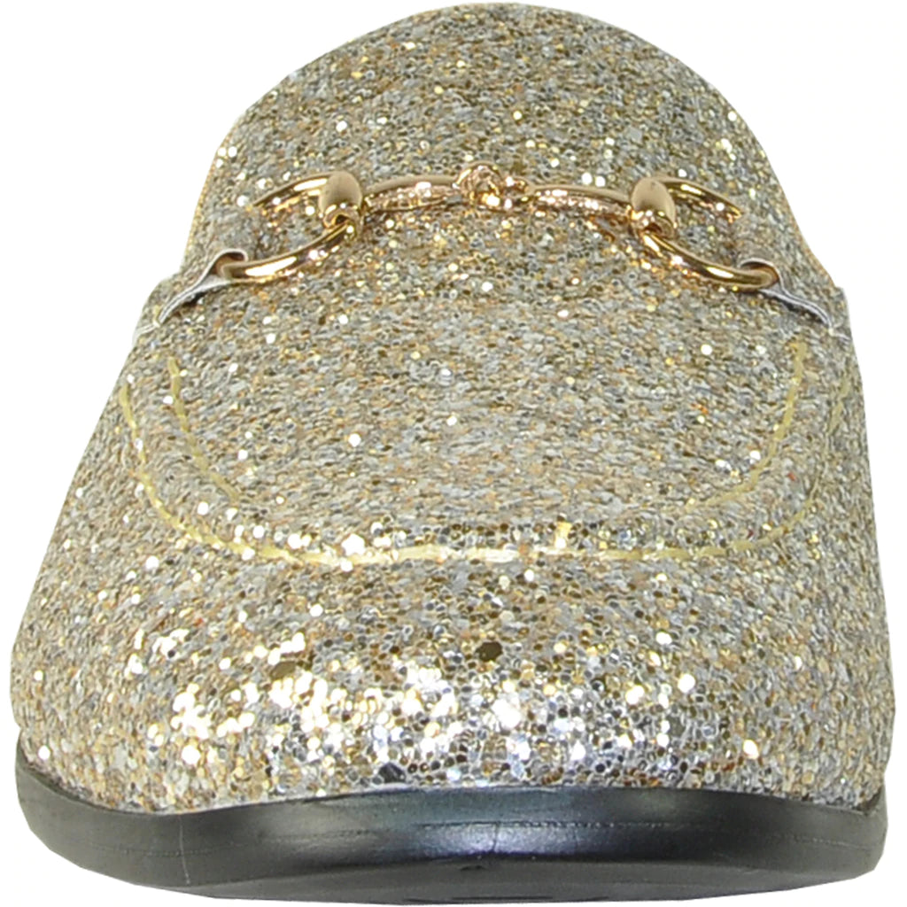 BRAVO Gold Glitter Tuxedo & Prom Shoes - Luxurious Formal Footwear
