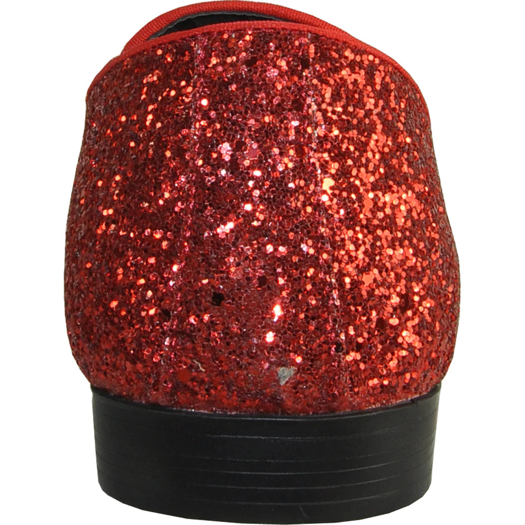 BRAVO Red Glitter Tuxedo & Prom Shoes - Bold Formal Footwear