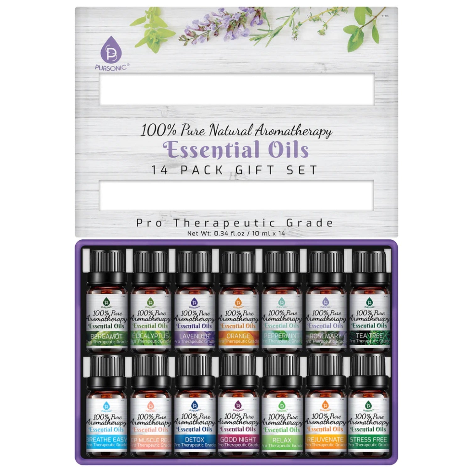 Essential Oils Set - 14 Pack Premium Aromatherapy Collection