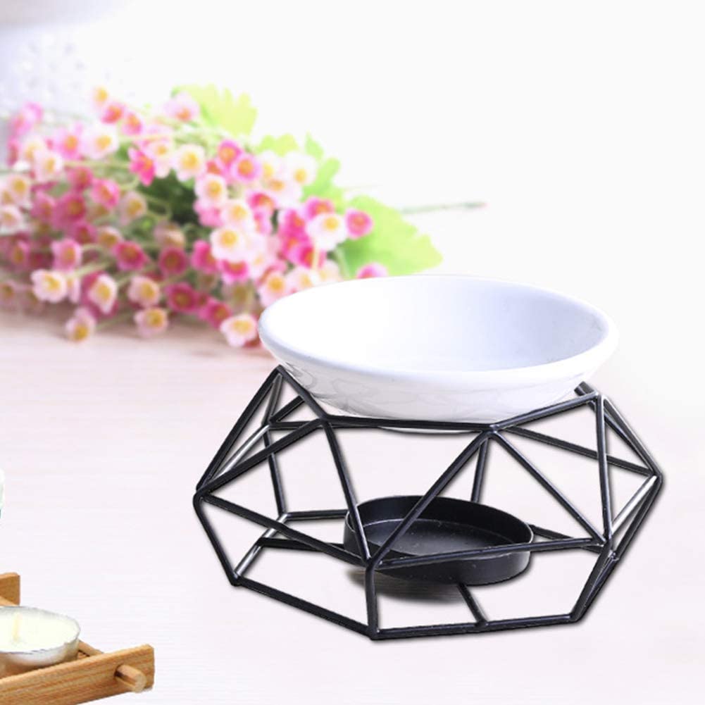 Essential Oil Burner - Ceramic & Iron Aromatherapy Warmer