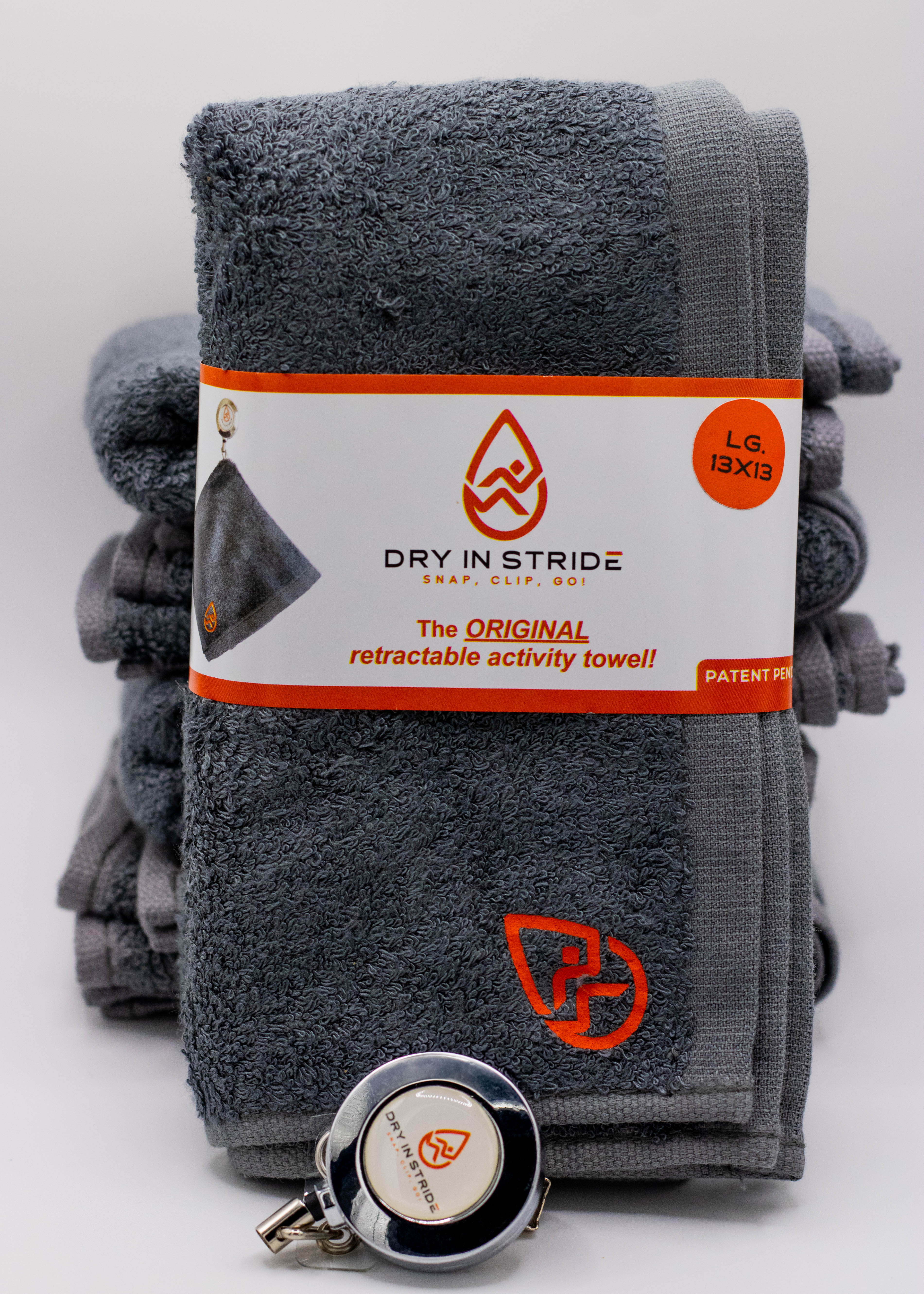 The Ultimate Retractable Towel Set Large (13x13 inch) DC-Ebo Designs DBA Dry in Stride
